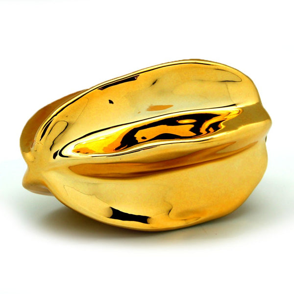 Ceramic decoration star fruit gold