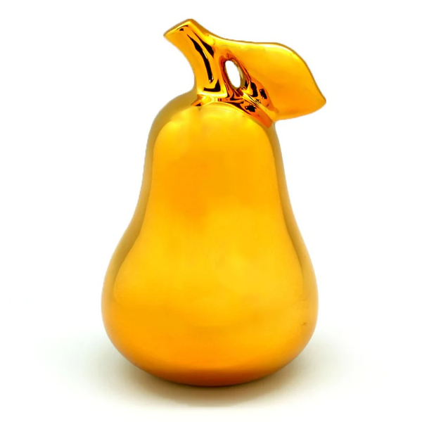 Ceramic decoration pear gold