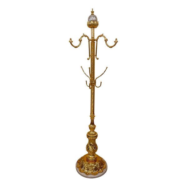 Coat rack with marble base